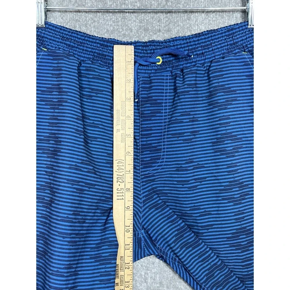 Eddie Bauer Swim Trunks Shorts Boys Kids Size 14/16 Blue Pockets‎ Drawstring